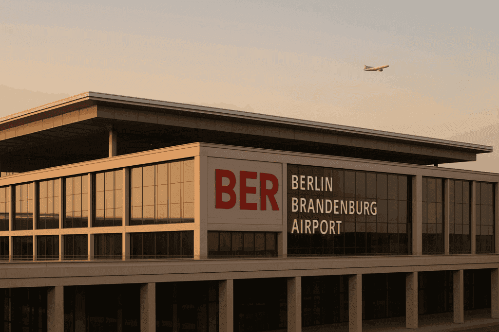 wylot z lotniska Berlin Brandenburg terminal