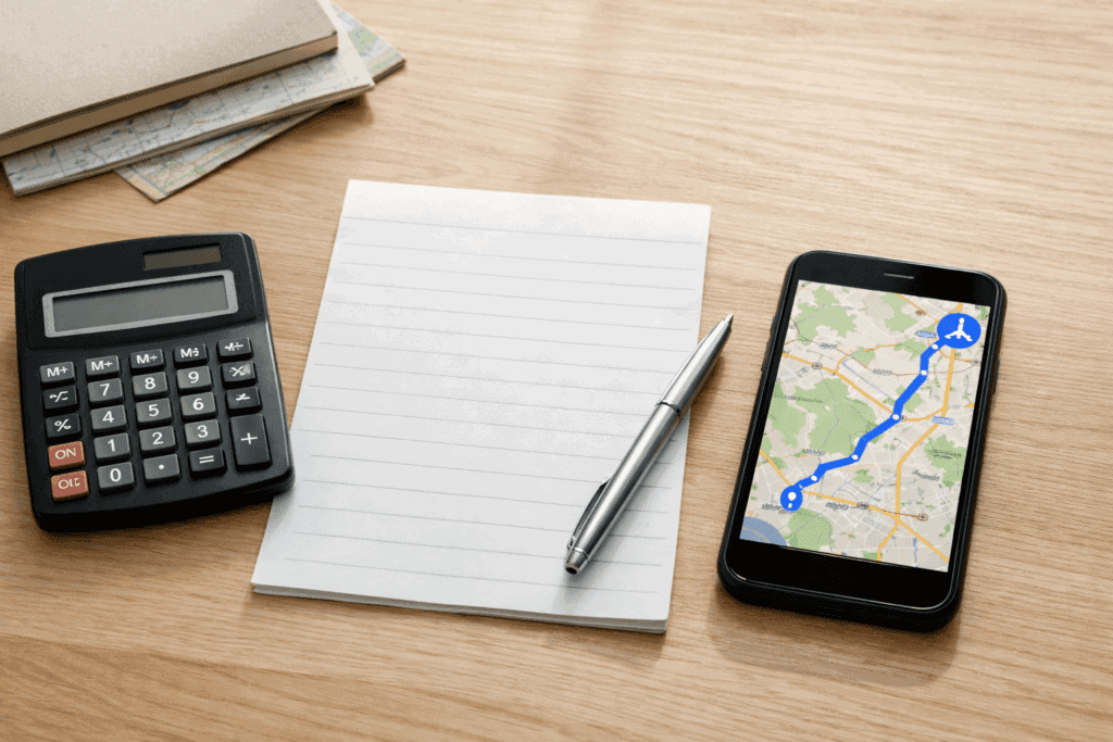 Kalkulacja kosztów dojazdu i parkingu przy wyborze alternatywnego lotniska