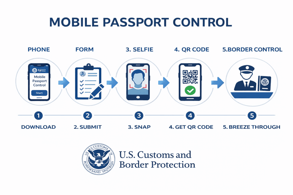 Jak działa Mobile Passport Control krok po kroku – aplikacja MPC instrukcja