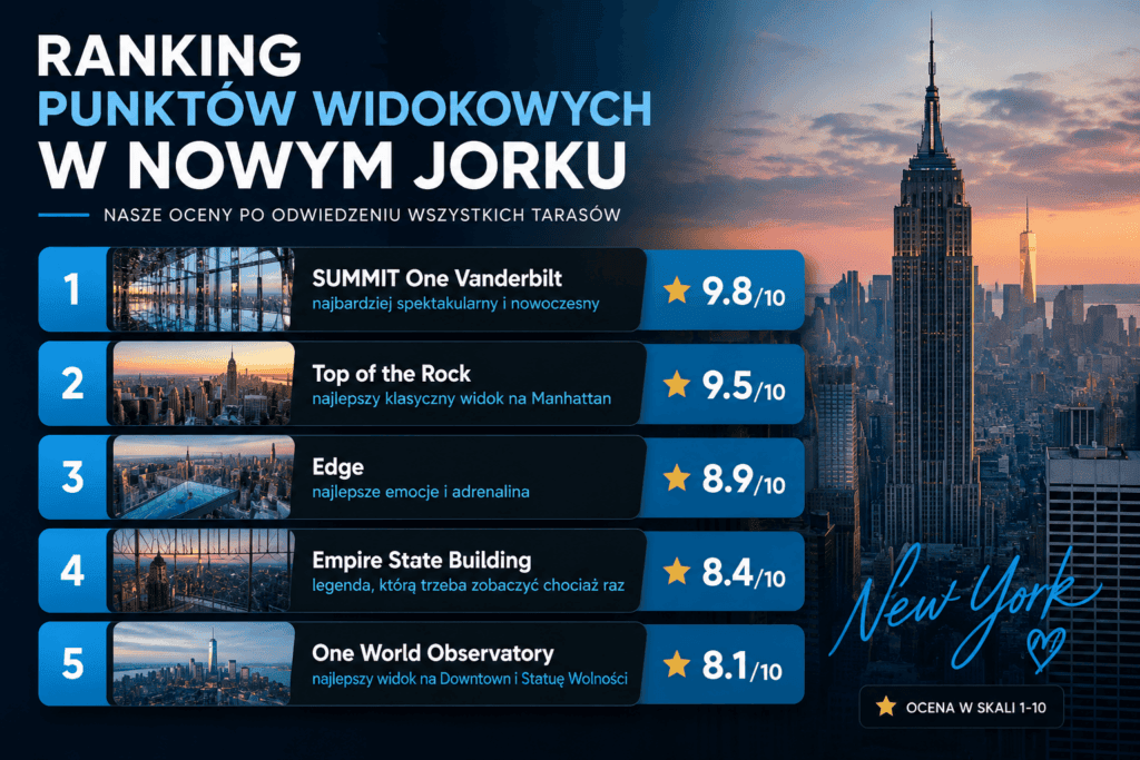 Który punkt widokowy w Nowym Jorku wybrać?