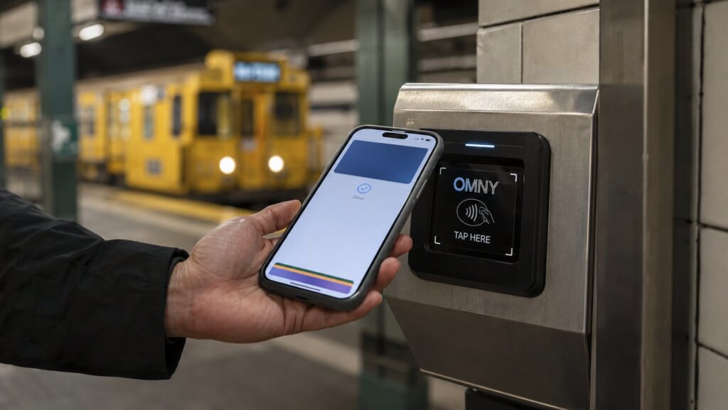 Płatność Apple Pay w systemie OMNY w nowojorskim metrze