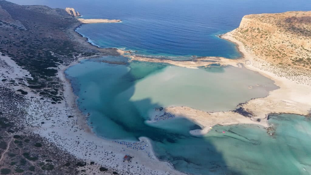 Laguna Balos na Krecie widziana z góry